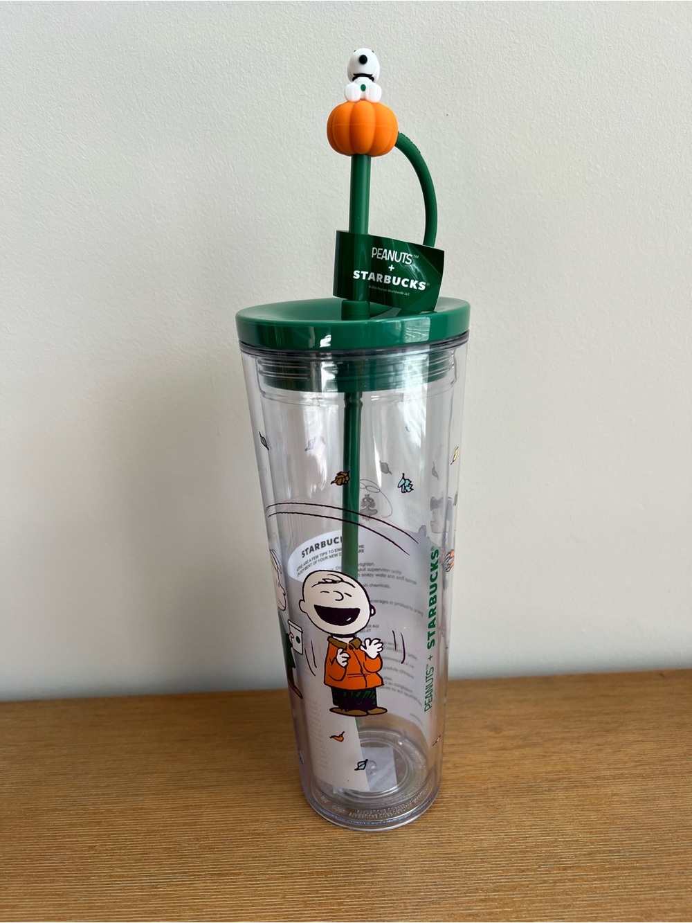 Starbucks x Peanuts Snoopy Pumpkin Cold Cup Tumbler
24oz Straw Topper NEW